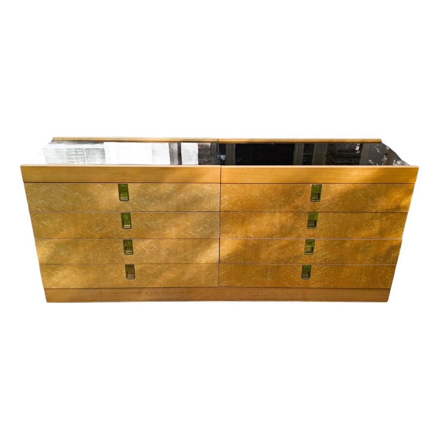 Vintage Baker Furniture Birdseye Maple Modular Dresser on Stand (Attriibuted to Brian Palmer)