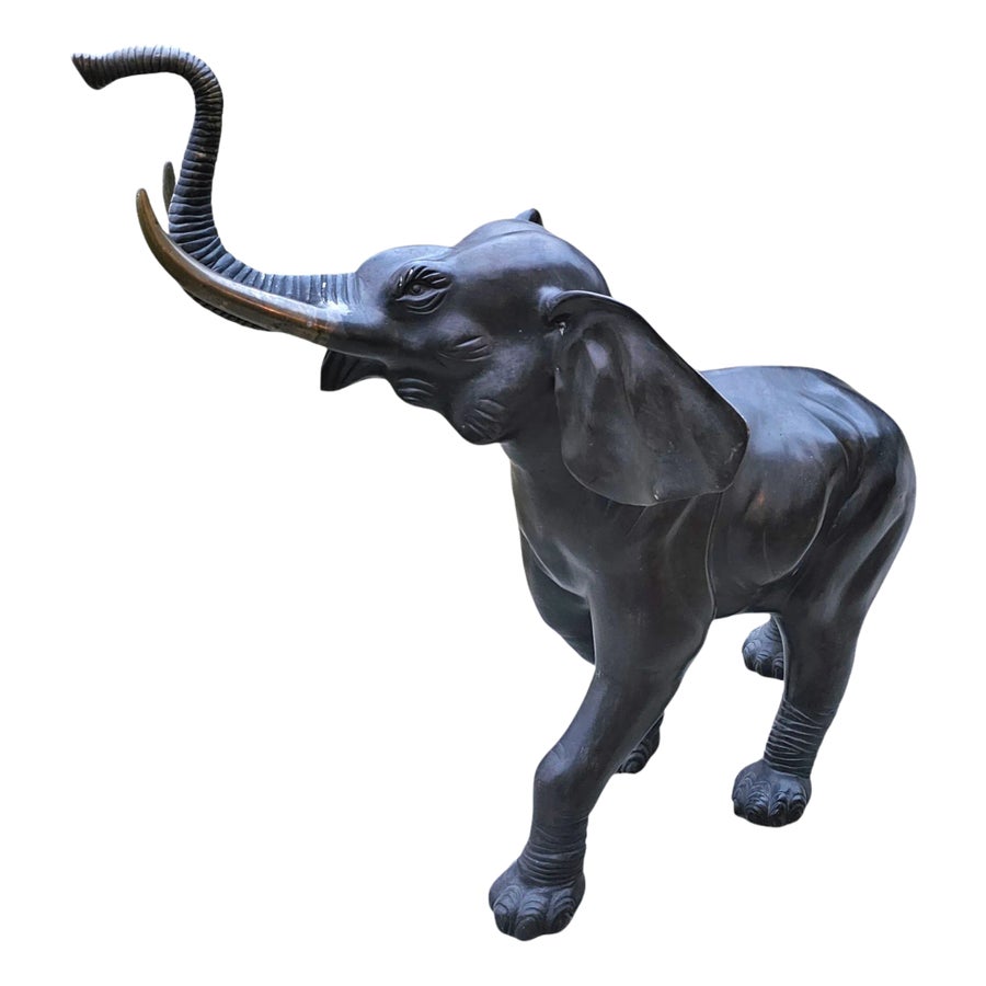 Vintage Bronze Elephant Statue