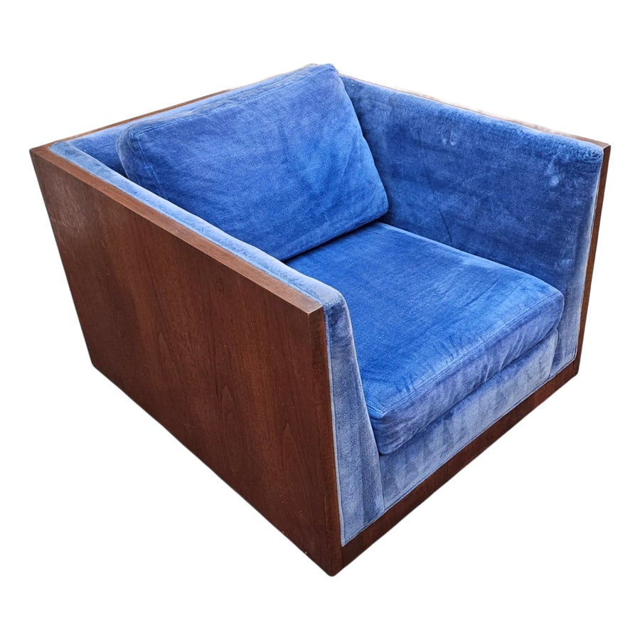 Vintage Cube Club Chair by Milo Baughman for Forecast Furniture