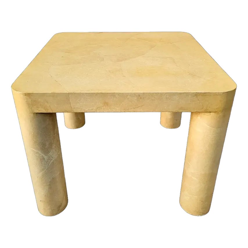 Vintage Karl Springer Style Lacquered Goatskin Game Table