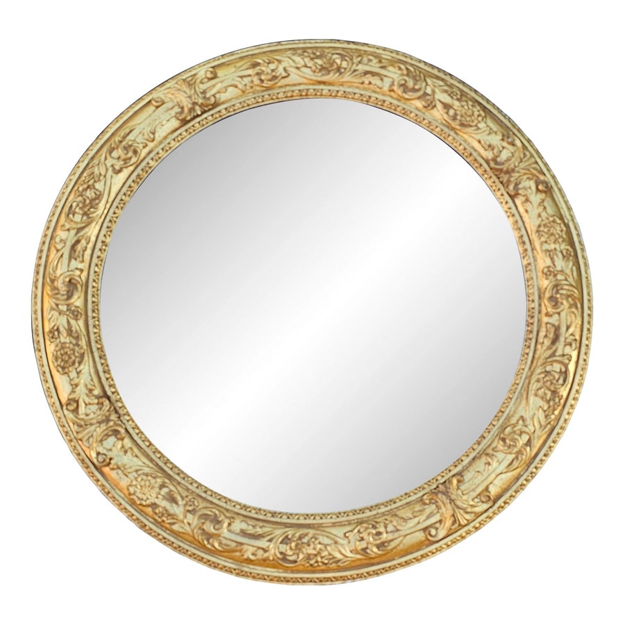 Vintage Labarge Round Italian Beveled Mirror
