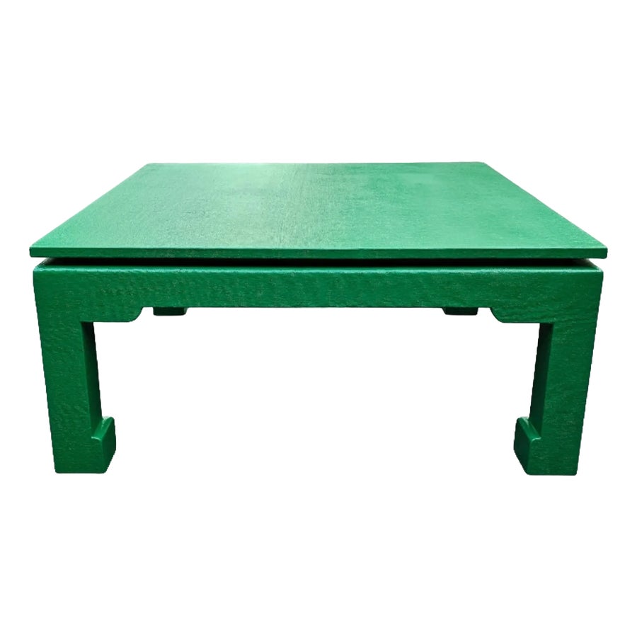 Vintage Painted Grasscloth Ming Style Coffee Table