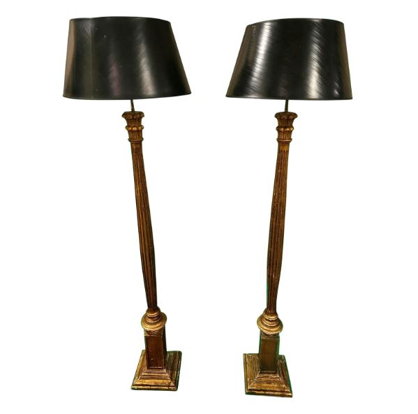1980s Vintage Relux of Milan Italy Brass Halogen Torchiere Floor Lamp