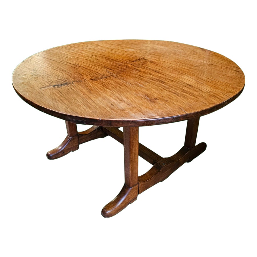 Mid-19th Century 57" Spanish Colonial Solid Seamless Narra Wood Top "Boot Table"