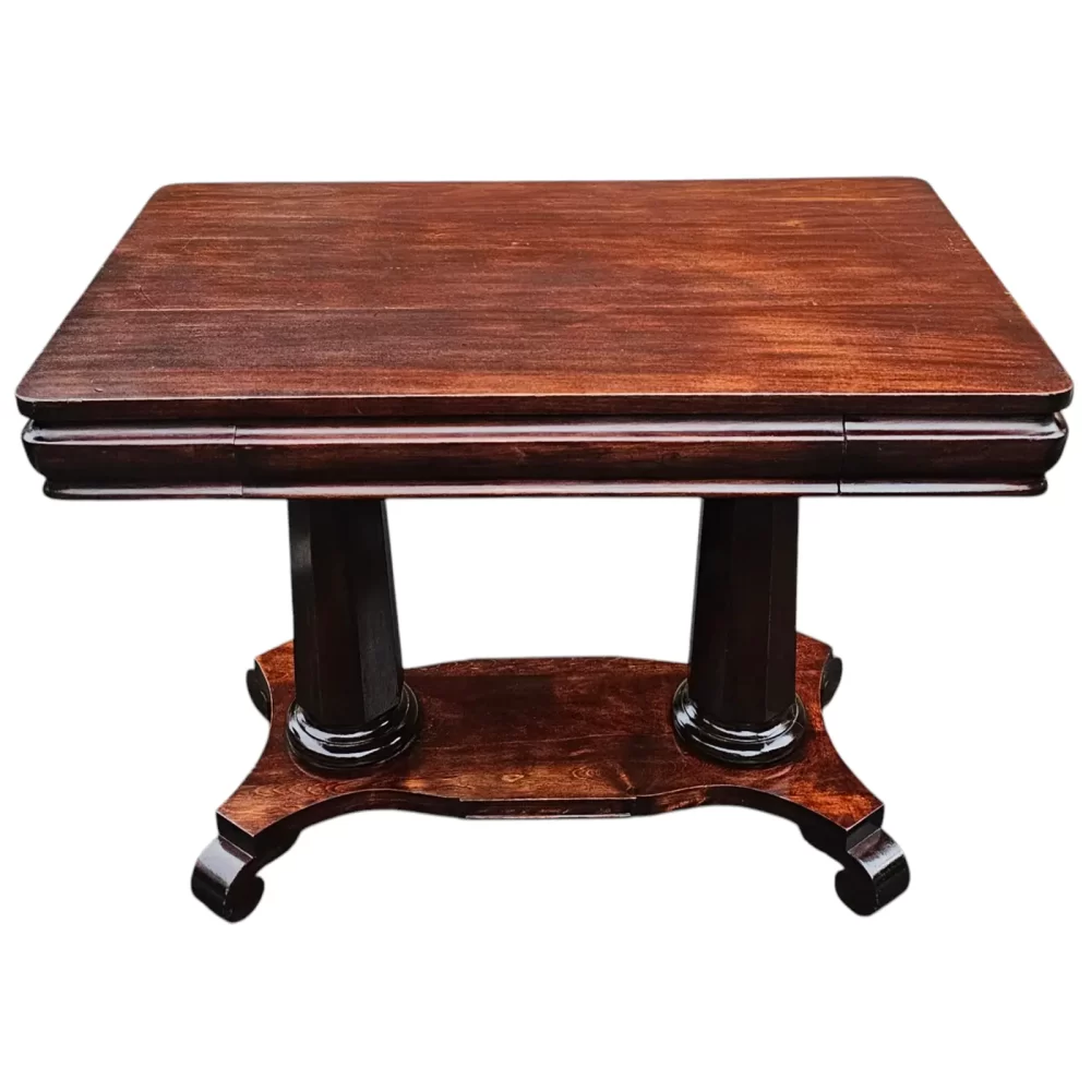 19th Century Antique American Empire Style Mahogany Console Desk