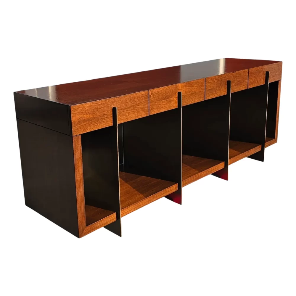 Berman Rossetti Draper Cabinet W/Mirrored Back Sideboard