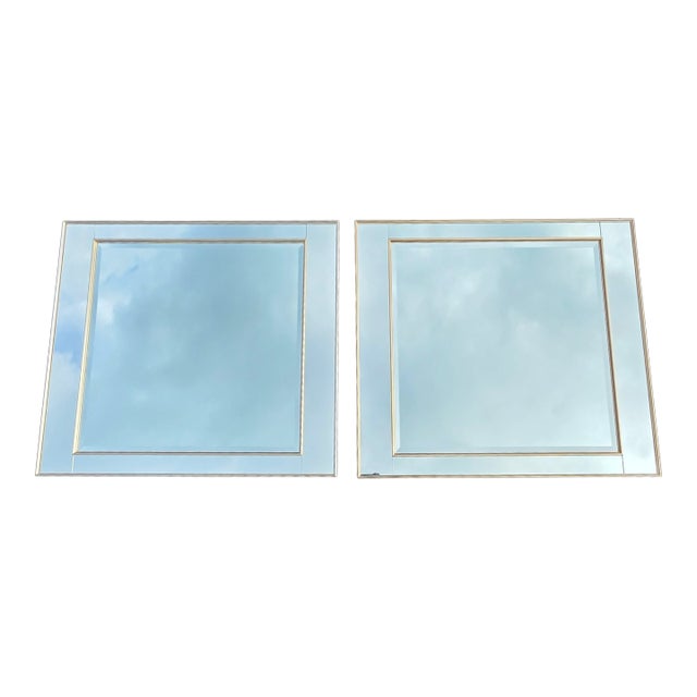 Pair of Vintage Labarge Mirrors With Rose Gold Colored Detailing - Image 3