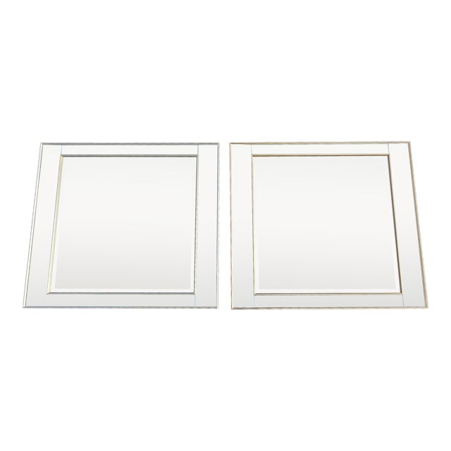 Pair of Vintage Labarge Mirrors With Rose Gold Colored Detailing