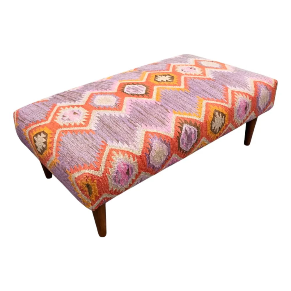 Mid 20th Century Kilim Covered Ottoman