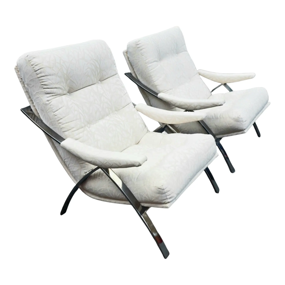 Pair of Vintage Cantilever Lounge Chairs Attributed to Carsons Furniture