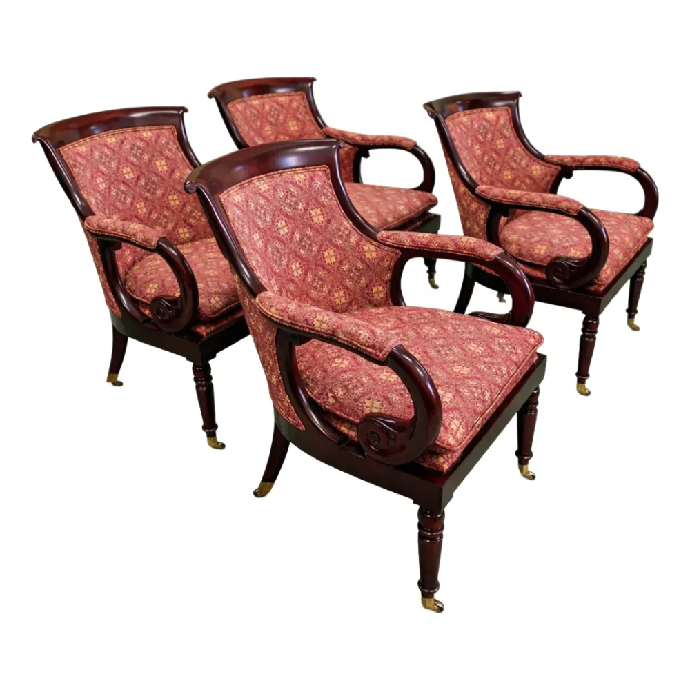 Hancock and Moore Jockey Club Chairs --- Set of 4