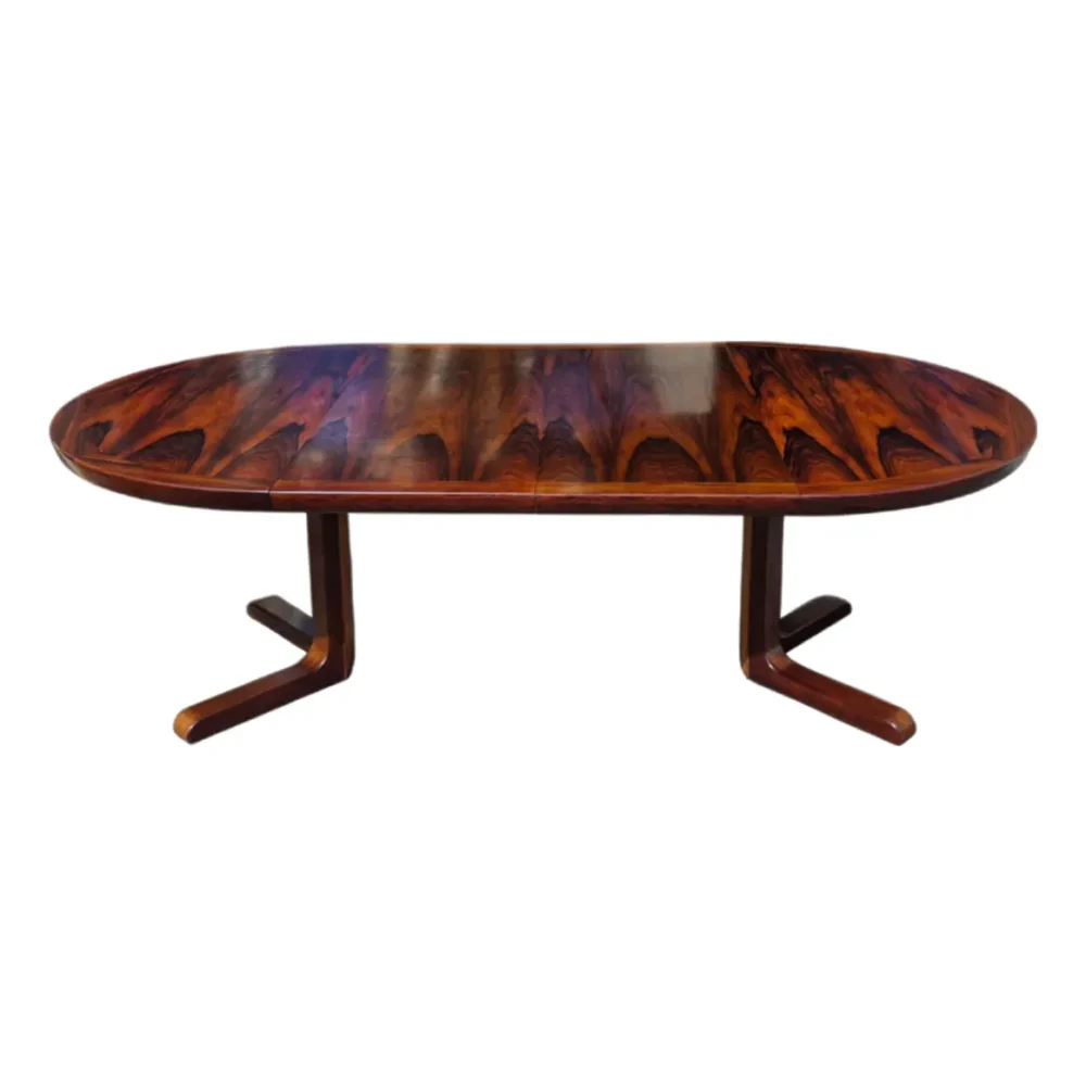 Mid 20th Century Danish Modern Rosewood 2 Leaf Dining Table